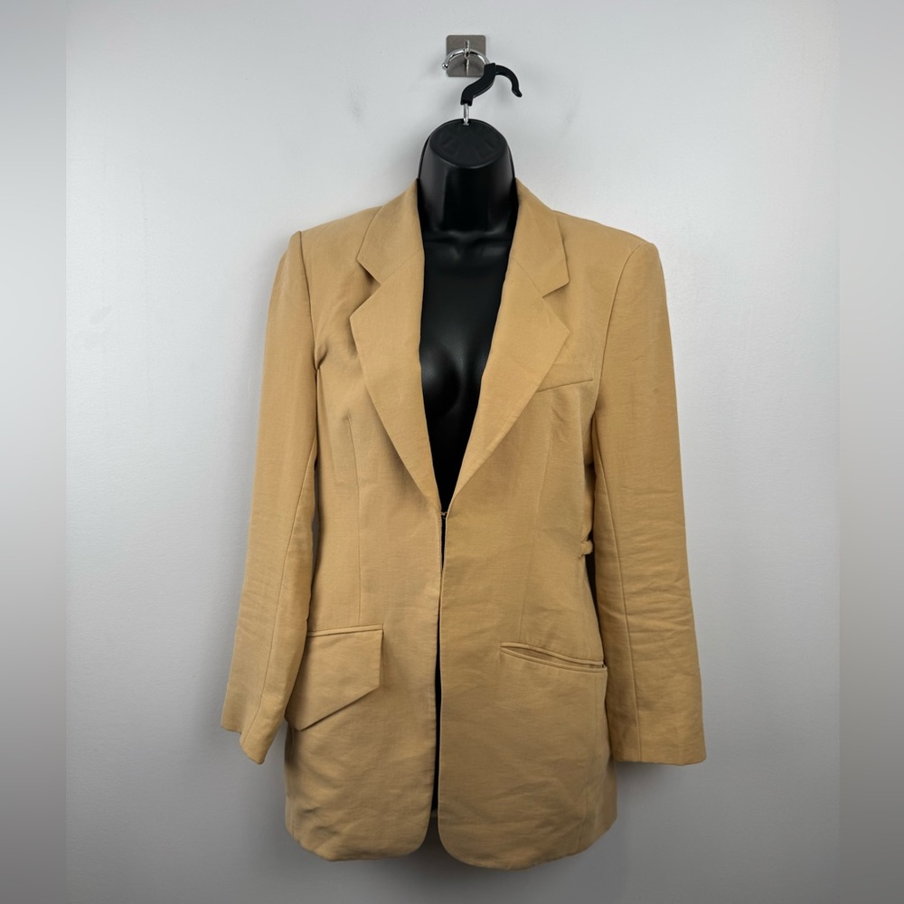 Nanushka Women Gathered Woven Blazer Size‎ Small